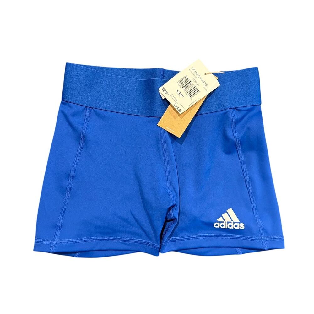 NWT adidas Techfit Volleyball Compression Shorts, Royal Blue, Women's XS